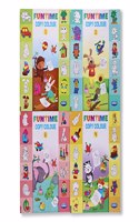 Navneet Funtime copy colour Book series set of 4 books colouring book with beautiful illustrations for kids