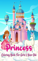 Princess Coloring Book For Girls 5 Year Old