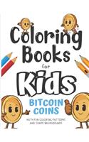 Coloring Books For Kids Bitcoin Coins With Fun Coloring Patterns And Shape Backgrounds