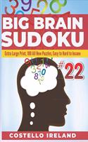 Big Brain Sudoku Extra Large Print, 100 All New Puzzles, Easy to Hard to Insane: 9 x 9, A Math Logic Puzzle, Sudoku is Stimulating for Your Big Brain, Seniors, Elderly, Adult and Kids