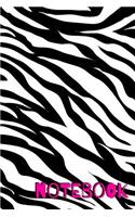 Notebook: Journal / Notebook With Zebra Stripes Lined Pages