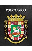 Puerto Rico: Coat of Arms - Composition Book 150 pages 8.5 x 11 in. - College Ruled - Writing Notebook - Lined Paper - Soft Cover - Plain Journal