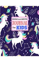 Draw and Write Journal for Kids: Cute Unicorn Matte Cover Design for Drawing, Creative Writing, Doodling, Creating Your Own Story, Illustration Book and Diary (Perfect Gift for Kids