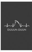 Duuun-Duun: Shark Heartbeat Perfect Gift Lined Notebook/ Journal (6x9)