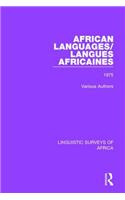African Languages/Langues Africaines