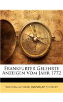 Frankfurter Gelehrte Anzeigen Vom Jahr 1772