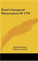 Kant's Inaugural Dissertation of 1770
