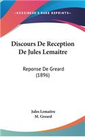 Discours de Reception de Jules Lemaitre
