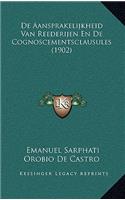 De Aansprakelijkheid Van Reederijen En De Cognoscementsclausules (1902)
