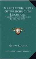 Das Herrenhaus Des Osterreichischen Reichsrats