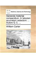 Generale materiæ compendium. In tabulam accuratam redactum