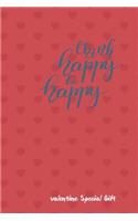 Think happy be happy The Couples Journal Special Gift: Lined valentine's day personalized / Valentine Diary Gift, 120 Pages, 6x9, Soft Cover, Glossy Finish