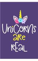 Unicorn Are Real: Blank Lined Notebook Journal: Gift for Her Women Girl Ladies Bestie 6x9 - 110 Blank Pages - Plain White Paper - Soft Cover Book