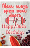 New Ways Open New Doors Happy 36th Birthday: This weekly meal planner & tracker makes for a great Birthday and New Years resolution gift for anyone trying to get in better shape and track their