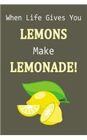 Lemons Notebook: Lined Journal To Write In, Perfect For Teen & Adults, Gift For Lemon Lovers.