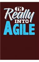 I'm Really Into Agile: Dark Red, Blue & White Design, Blank College Ruled Line Paper Journal Notebook for Project Managers and Their Families. (Agile and Scrum 6 x 9 inch 