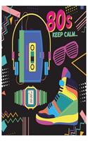 80's Keep Calm: Pocket Planner 2019 Daily Weekly Monthly Calendar Organizer