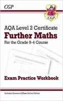 AQA Level 2 Certificate in Further Maths: Exam Practice Workbook (includes Answers): (CGP Level 2 Further Maths)