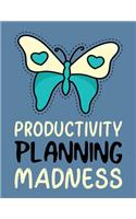 Productivity Planning Madness: Time Management Journal Agenda Daily Goal Setting Weekly Daily Student Academic Planning Daily Planner Growth Tracker Workbook