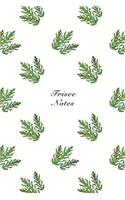 Frisse Notes: 6"x9" Notebook Watercolor Texture Design Vegetable Food Ingredient Pattern Cover. 108 Blank Lined Pages Matte Softcover Note Book Journal