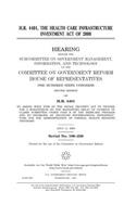 H.R. 4401, the Health Care Infrastructure Investment Act of 2000