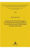 «Leoninische Vereinbarungen» und Ergebnisbeteiligungspflicht im deutschen und italienischen Gesellschaftsrecht