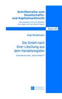 GmbH nach ihrer Loeschung aus dem Handelsregister