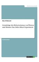 Grundzüge des Behaviorismus von Watson und Skinner. Das Little-Albert Experiment