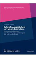 Optimale Ausgestaltung Von Mitgliedsbeiträgen