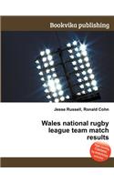 Wales National Rugby League Team Match Results