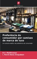 Preferência do consumidor por camisas de marca de luxo