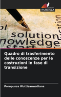 Quadro di trasferimento delle conoscenze per le costruzioni in fase di transizione
