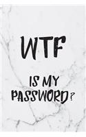 WTF Is My Password: Marble Password Organizer Alphabetical Logbook - Never Forget Passwords, Usernames, Login & Other Internet Information!(15 Password Organizer)
