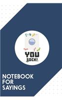 Notebook for Sayings