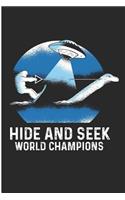 Hide and Seek World Champions: Sasquath and Lochness Monster Blank Lined Note Book