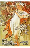 Spring - Alfons Mucha - Notebook/Journal: Journal Ruled - 200 Blank Pages - 6x9 Inches