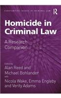 Homicide in Criminal Law