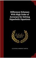 Difference Schemes With High Order of Accuracy for Solving Hyperbolic Equations