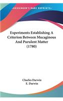 Experiments Establishing A Criterion Between Mucaginous And Purulent Matter (1780)