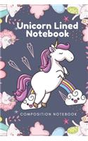 Unicorn Lined Notebook - Composition Notebook