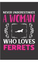 Never Underestimate A Woman Who Loves Ferrets