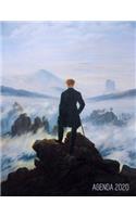 Viandante sul Mare di Nebbia Agenda 2020: Caspar David Friedrich - Agenda di 12 Mesi con Calendario 2020 - Pianificatore Giornaliera