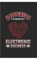 Happiness is being an Electronic Engineer: Cool Animated Design Design For Electronic Engineer Students Notebook Composition Book Novelty Gift (6"x9") Dot Grid Notebook to write in