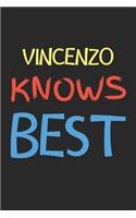 Vincenzo Knows Best: Lined Journal, 120 Pages, 6 x 9, Vincenzo Personalized Name Notebook Gift Idea, Black Matte Finish (Vincenzo Knows Best Journal)