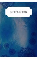 Notebook: A Notebook to write your every day activities, thoughts and goals. - with Dark Blue Abstract design