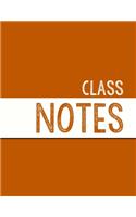 Burnt Orange Class Notebook