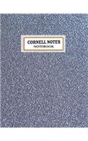 Cornell Notes Notebook: Pretty sparkling cover Cornell Note Paper Notebook. Cute Girly Large College Ruled Medium Lined Journal Note Taking System for School and University