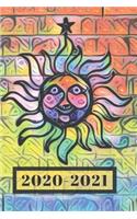 Rainbow Red Yellow Green Blue & Black Happy Sun Face Lover's Dated Weekly 2 year Calendar Planner: Cute Small Pocket/Purse Size To-Do Lists, Tasks, Notes, Appointments at-A-Glance Schedule Notebook for a Man or Woman(69 Years: Jan 2020 - Dec 2021, 25 Months Weekly Planner Book)
