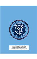 New York City Football Club Notebook: Graph Paper: 4x4 Quad Rule, Student Exercise Book Math Science Grid 200 pages (Football Soccer Notebook)