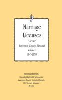 Lawrence County Missouri Marriages 1845-1870